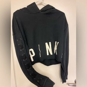PINK Cropped Hoodie